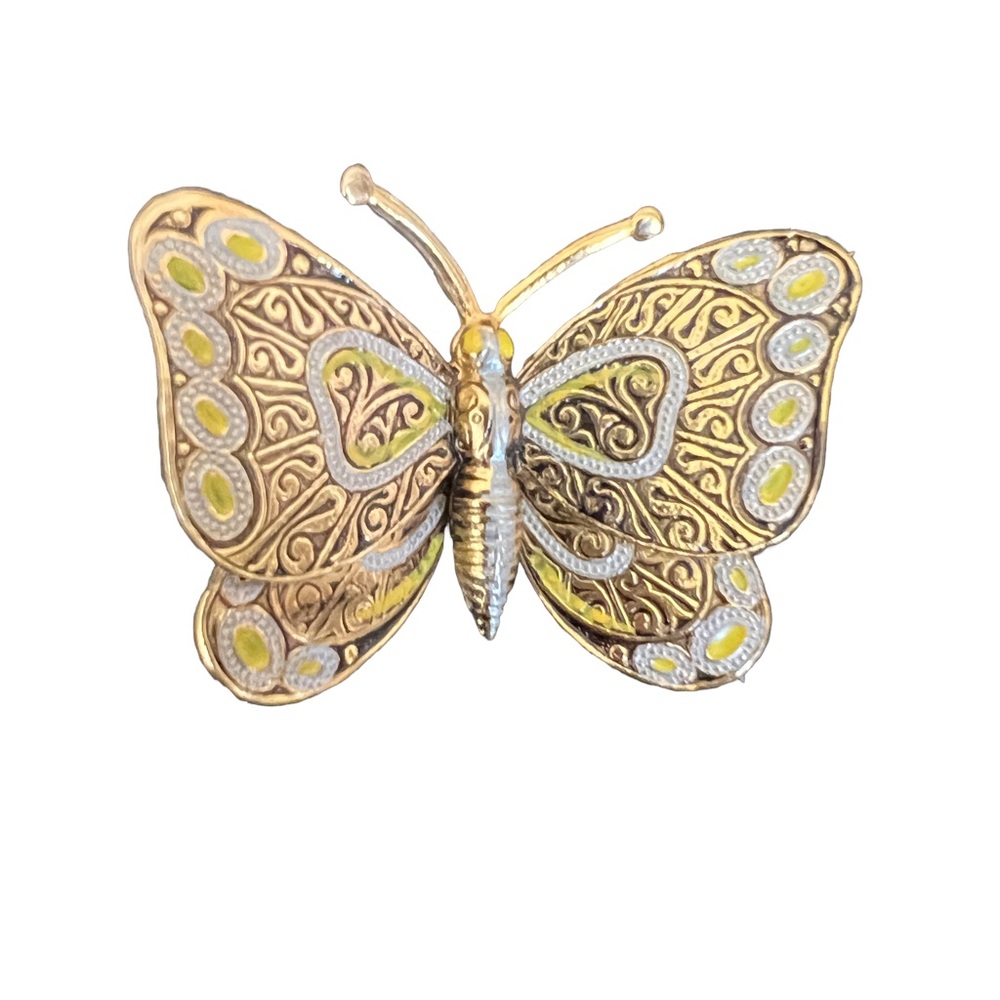 Butterfly Brooch Pin Gold Tone